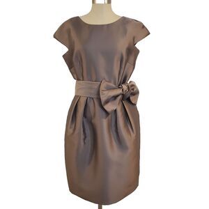Alex Evenings Metallic Sheath Dress 12 Mother of the Bride Wedding Cocktail